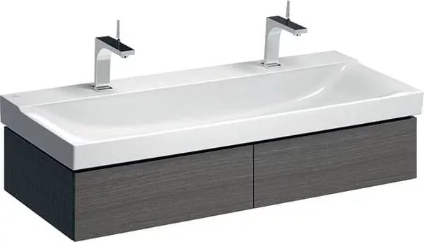 Dulap baza pentru lavoar suspendat Geberit Xeno2 gri 2 sertare 118 cm