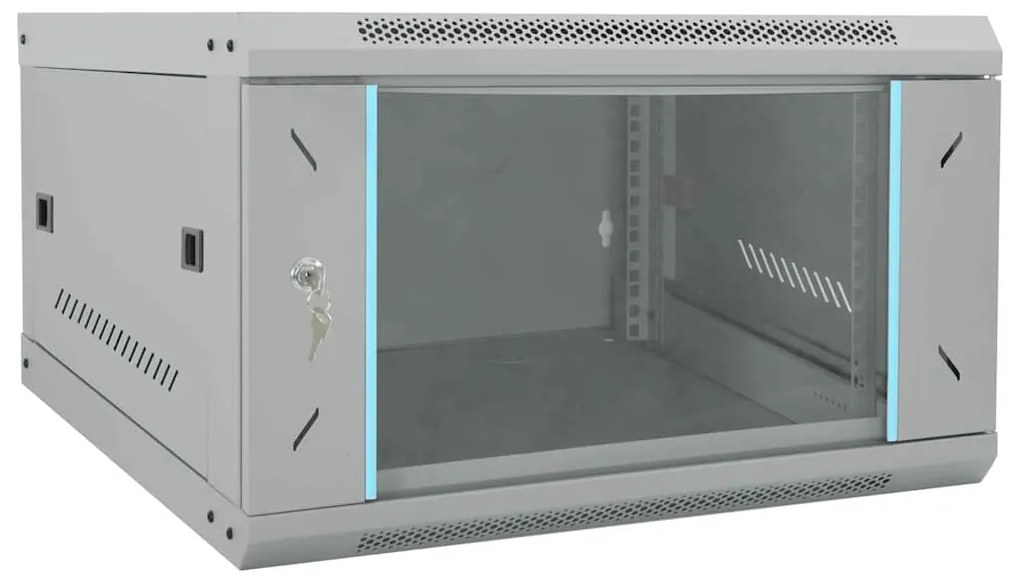 vidaXL Dulap de rețea cu depozitare Gri 53 x 60 x 30 cm Oțel