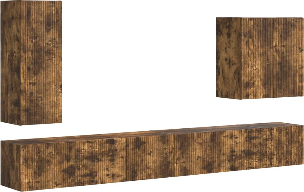 vidaXL Set Dulap pentru Televizor Montat pe Perete Pe perete 6 pcs