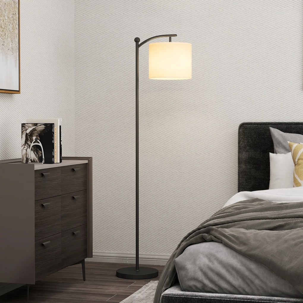 HOMCOM Lampă de Podea LED Reglabilă cu Telecomandă și Temporizator, Negru | Aosom Romania
