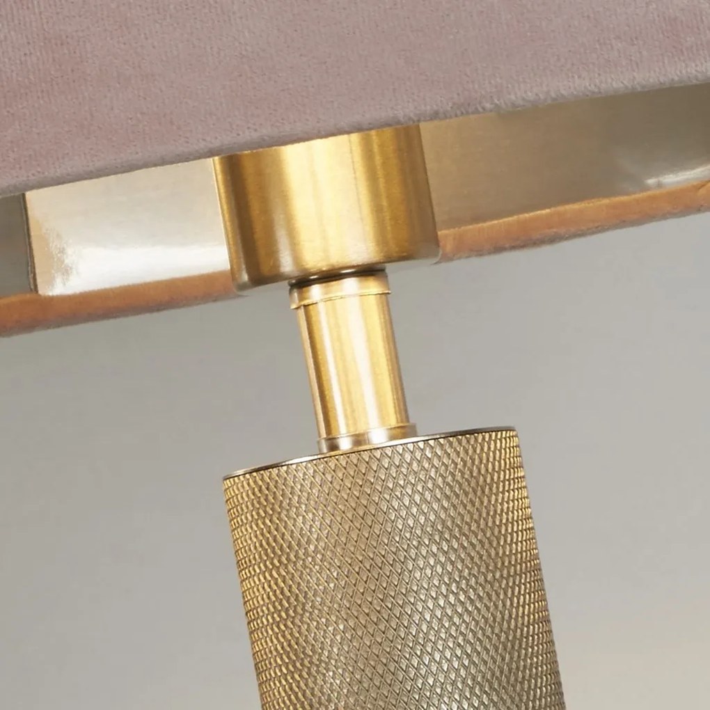 Veioza/Lampa de masa design decorativ London argintiu/roz