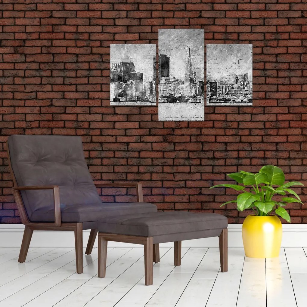 Tablou - Oraș de artă de cafea (90x60 cm)