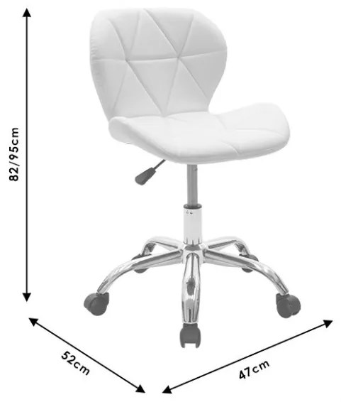 Scaun Birou Gaston II Alb - Gri