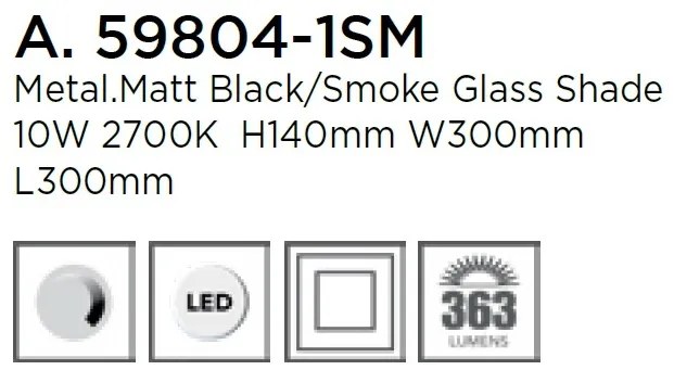 Plafoniera LED, Lustra aplicata design nordic Frisbee 59804-1SM SRT