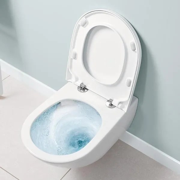 Set vas WC suspendat, Villeroy &amp; Boch, Subway 3.0, cu Twist Flush si capac cu soft close si quick release, alb