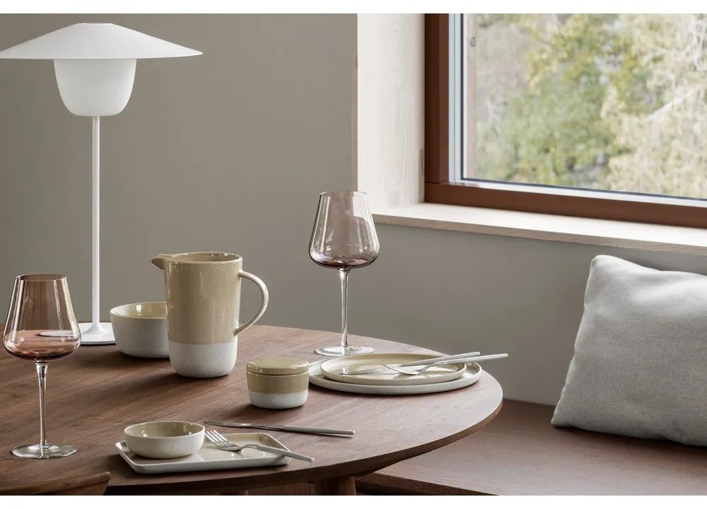 Pernă decorativă exterior Blomus Grow, 38 x 38 cm, gri deschis