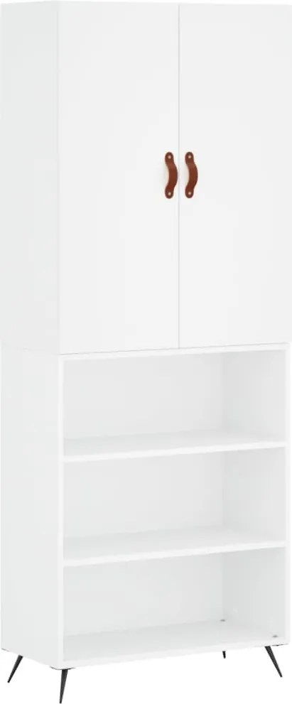 vidaXL Dulap înalt, alb, 69,5x34x180 cm, lemn compozit