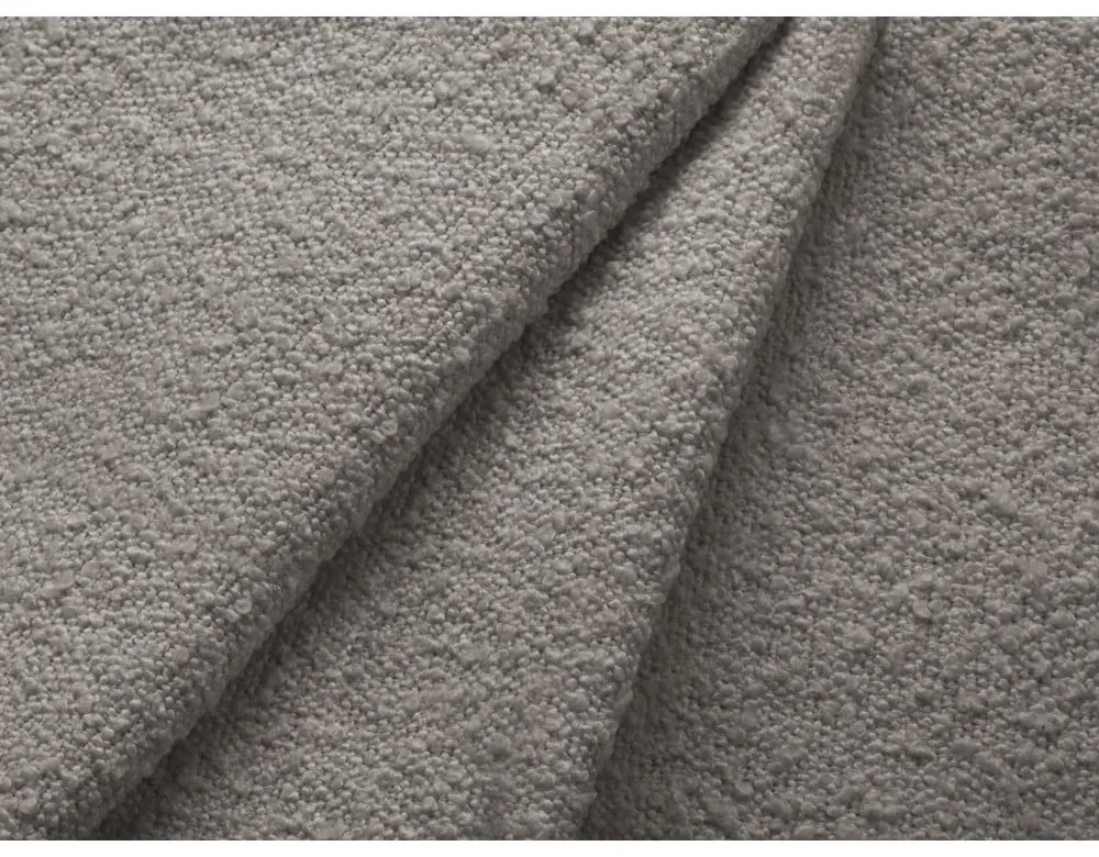 Colțar gri deschis extensibil, cu spațiu de depozitare cu tapițerie din țesătură bouclé (cu colț pe partea dreaptă, cu șezlong) Kyoto – Cosmopolitan Design