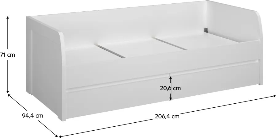 Pat 2S, 90x200 alb, ERODIN