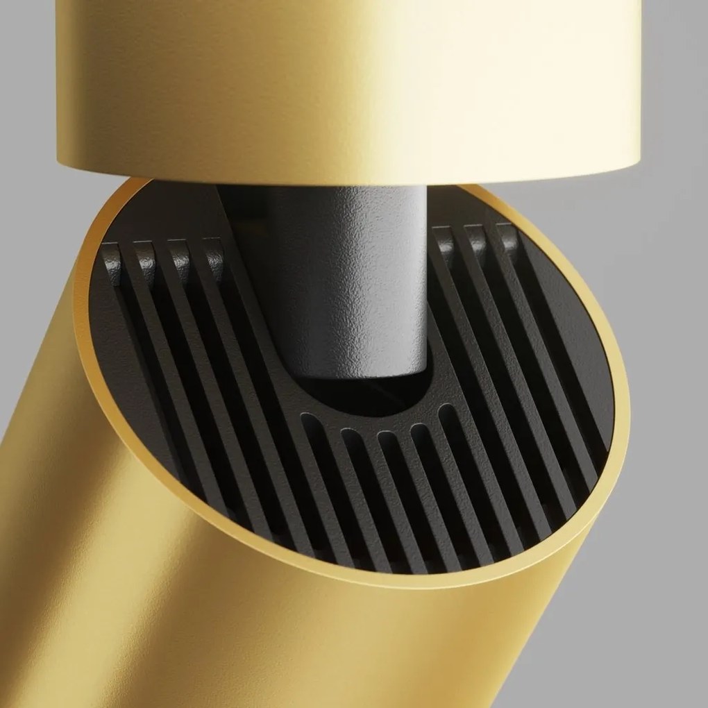 Aplica de perete / tavan design tehnic Focus S auriu mat