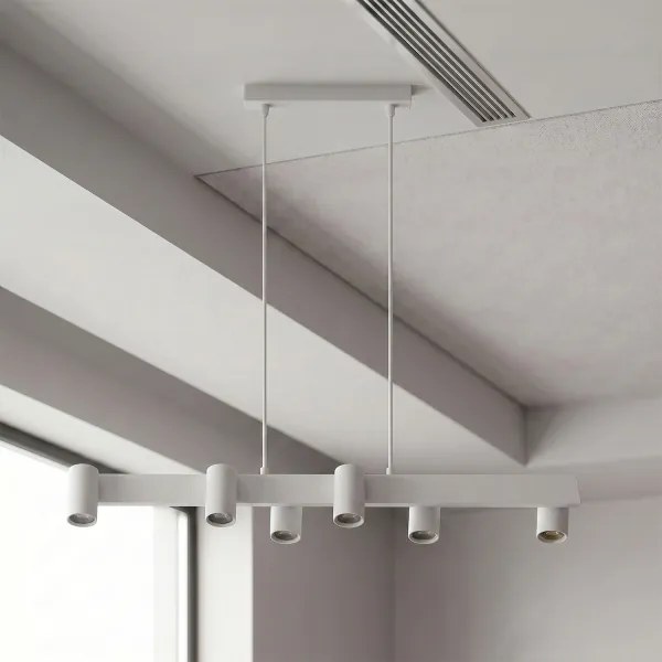 Brilagi - Lustră LED RGBW reglabilă suspendată pe cablu SELE 6xGU10/6,5W/230V albă