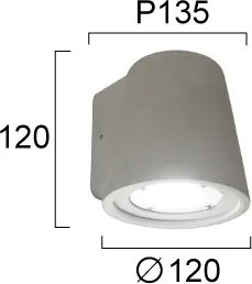 Aplica de perete KIARA 1xGU10/10W/230V gri