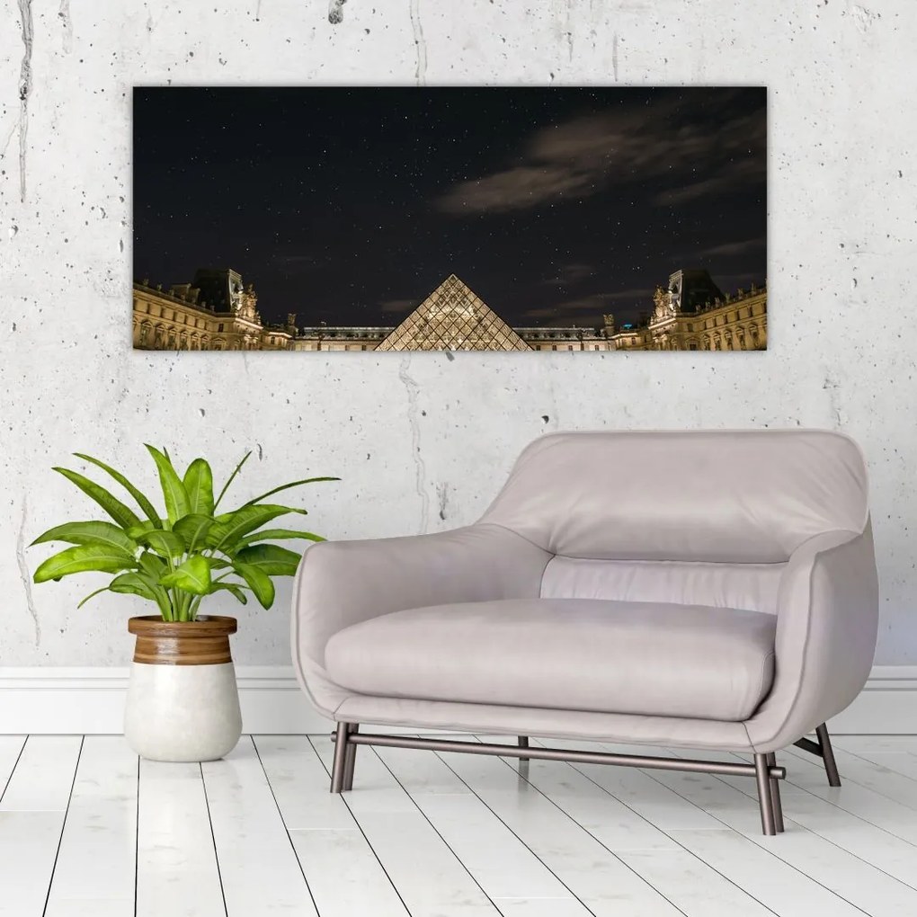 Tablou - Louvre nocturn (120x50 cm), în 40 de alte dimensiuni noi