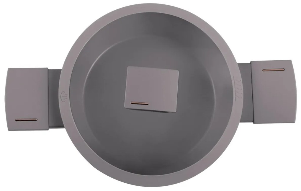 Oală cu capac 20 cm, 2.5L – Berlinger Haus Taupe Collection BH 8100, cu strat antiaderent titan, ideală pentru porții mici sau sosuri