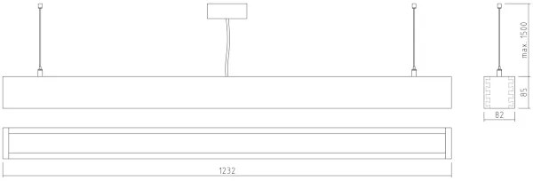Lustră LED pe cablu LOOK LED/36W/230V 4000K 120 cm stejar APLED