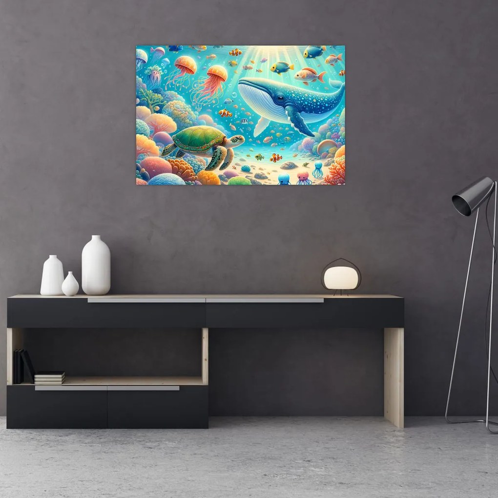 Tablou - Lumea sub apă (90x60 cm)