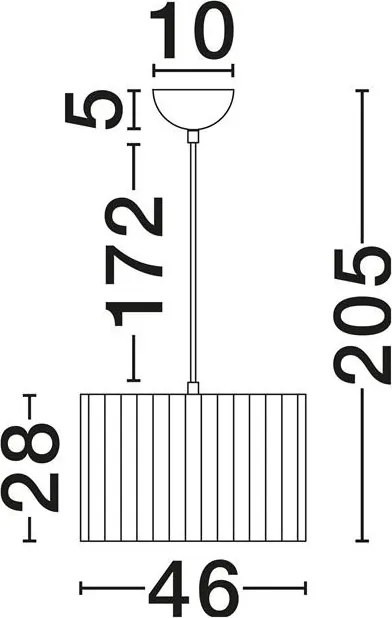 Lustra suspendata cu abajur din in alb Nos