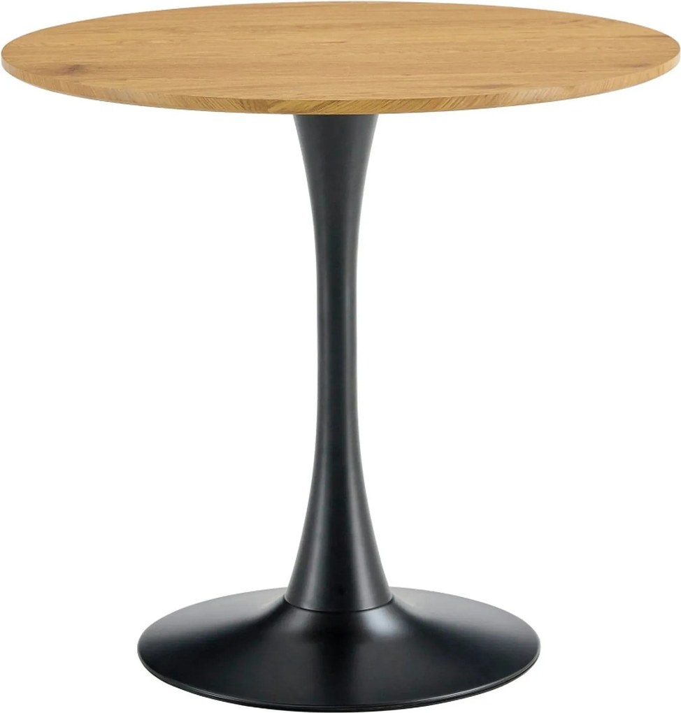 Masa bar REVENTON NEW, stejar/negru, 110x110x74 cm