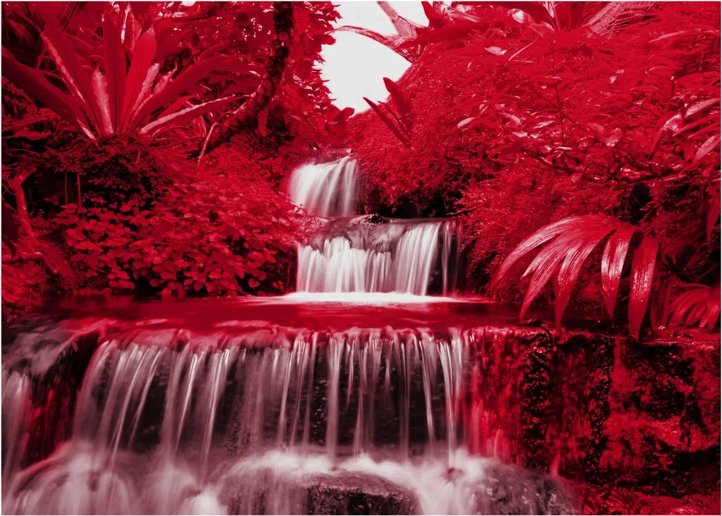 Tablou - Cascade indoneziene în roșu (70x50 cm)