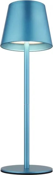 Globo 58488BL-LED Lampă de masă VANNIE, reîncărcabilă, cu control tactil și reglare a luminozității, pentru exterior 3W/5V IP54 1800mAh albastră