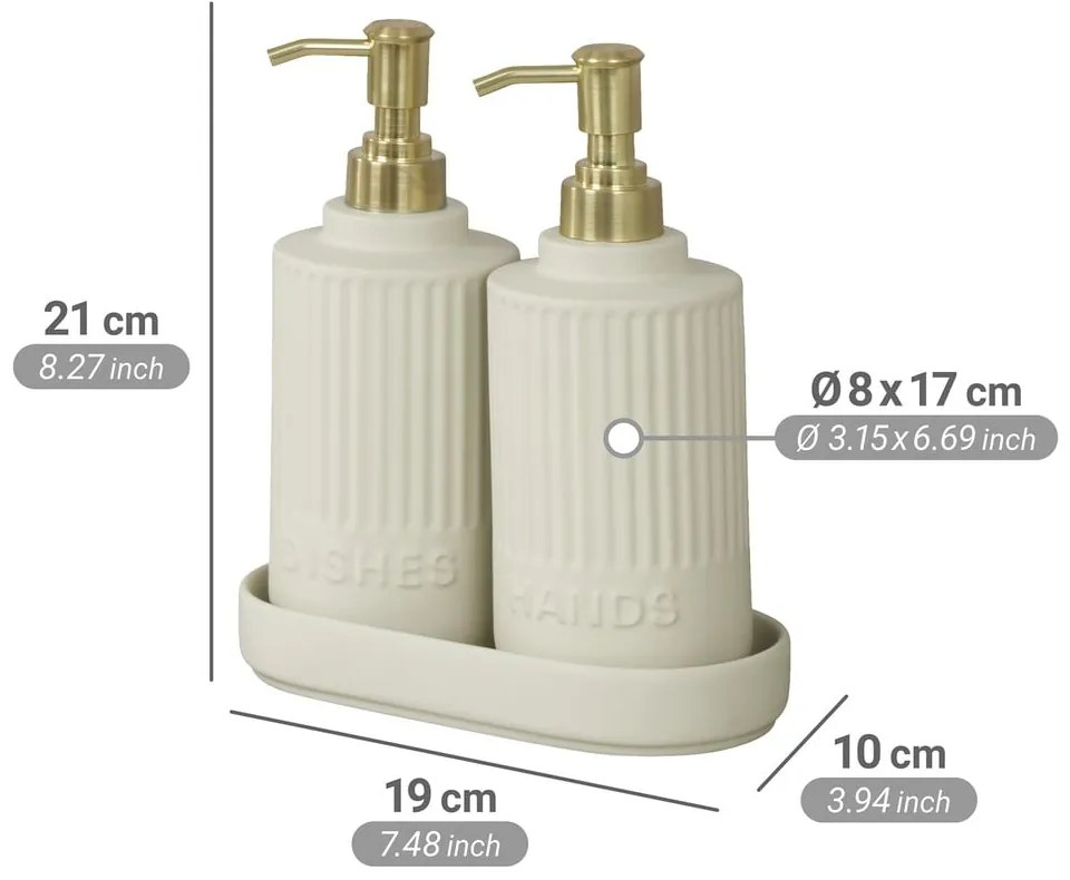 Suport pentru accesorii de spălat crem din ceramică Heidi – Wenko