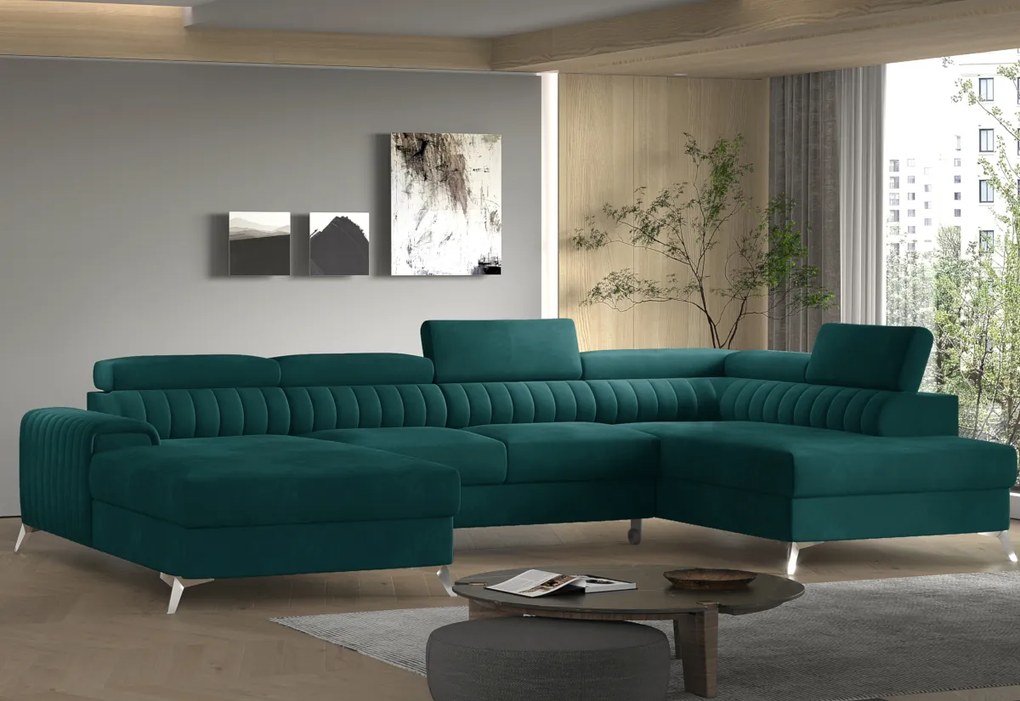 Supermobel Canapea in forma de U LACANTE, 354x92x202, Gojo 40, stanga