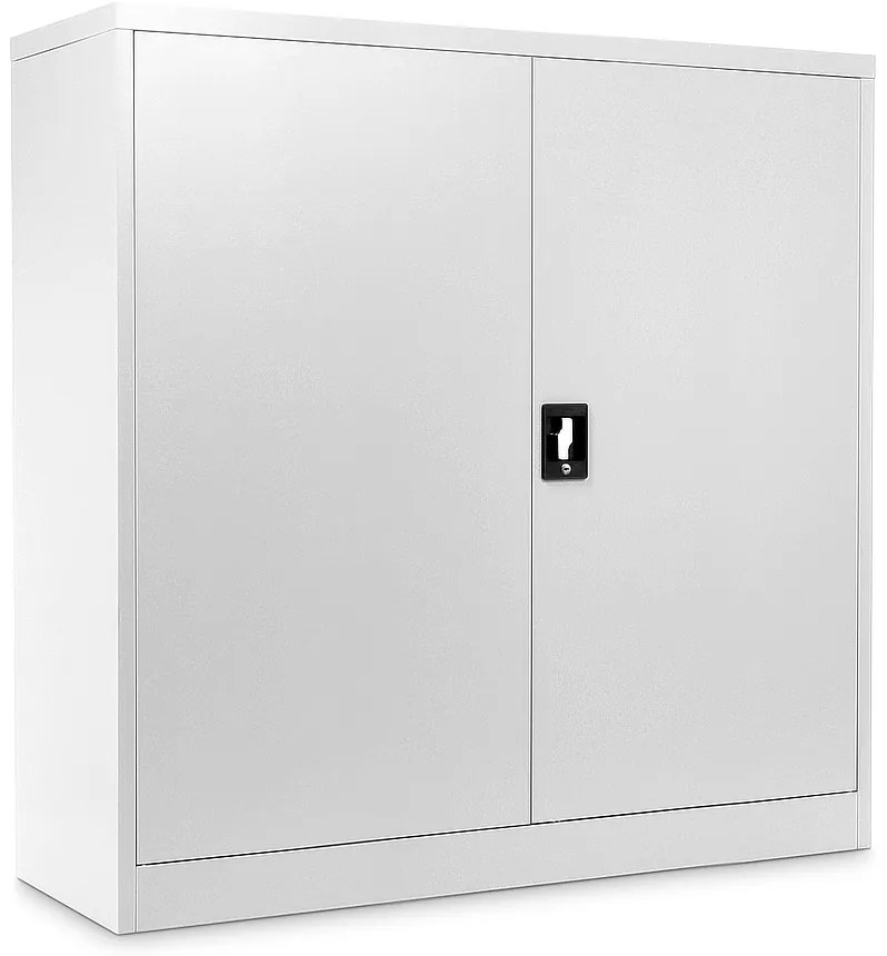 Dulap metalic universal mediu 120 x 40 x 120 cm, încuietoare cilindrică, gri - ral 7035