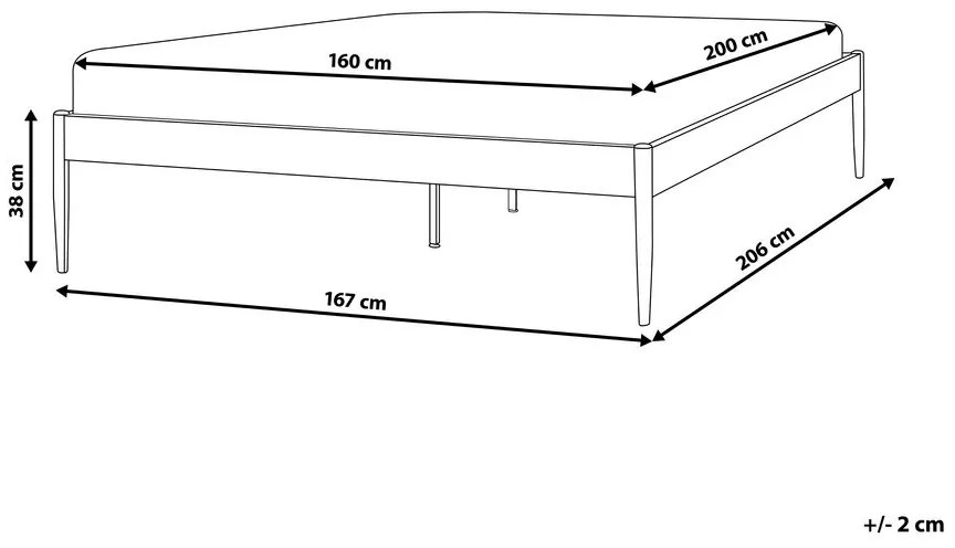 Pat matrimonial 160 cm Victoire (negru) (cu somieră). 1076351