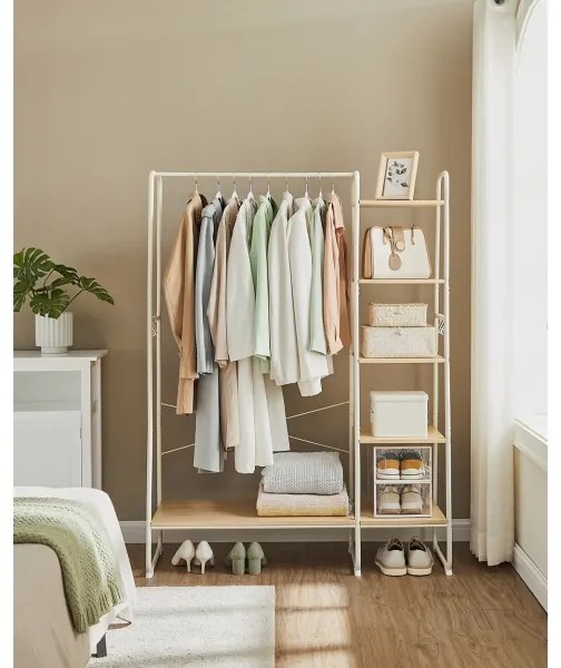 Cuier de podea LINEA, alb/maro