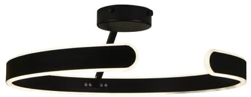 Lustră LED dimabilă aplicată LED/72W/230V 3000-6500K negru + telecomandă