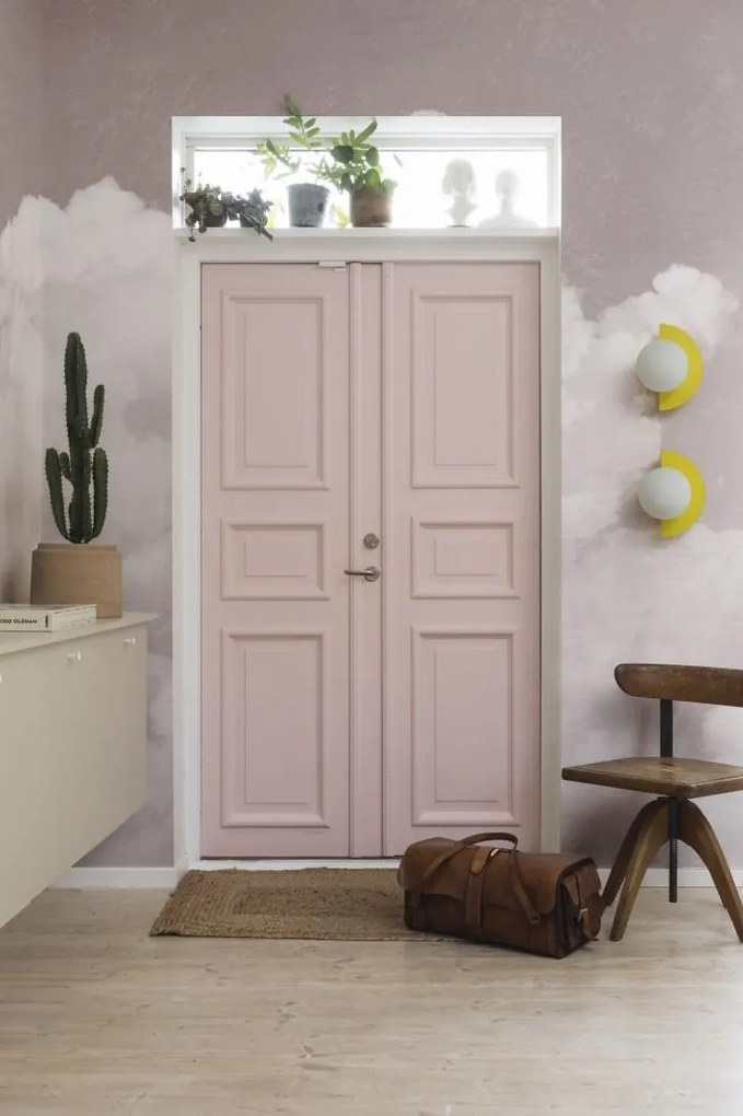 Tapet pentru copii Cuddle Clouds, Pink, Rebel Walls