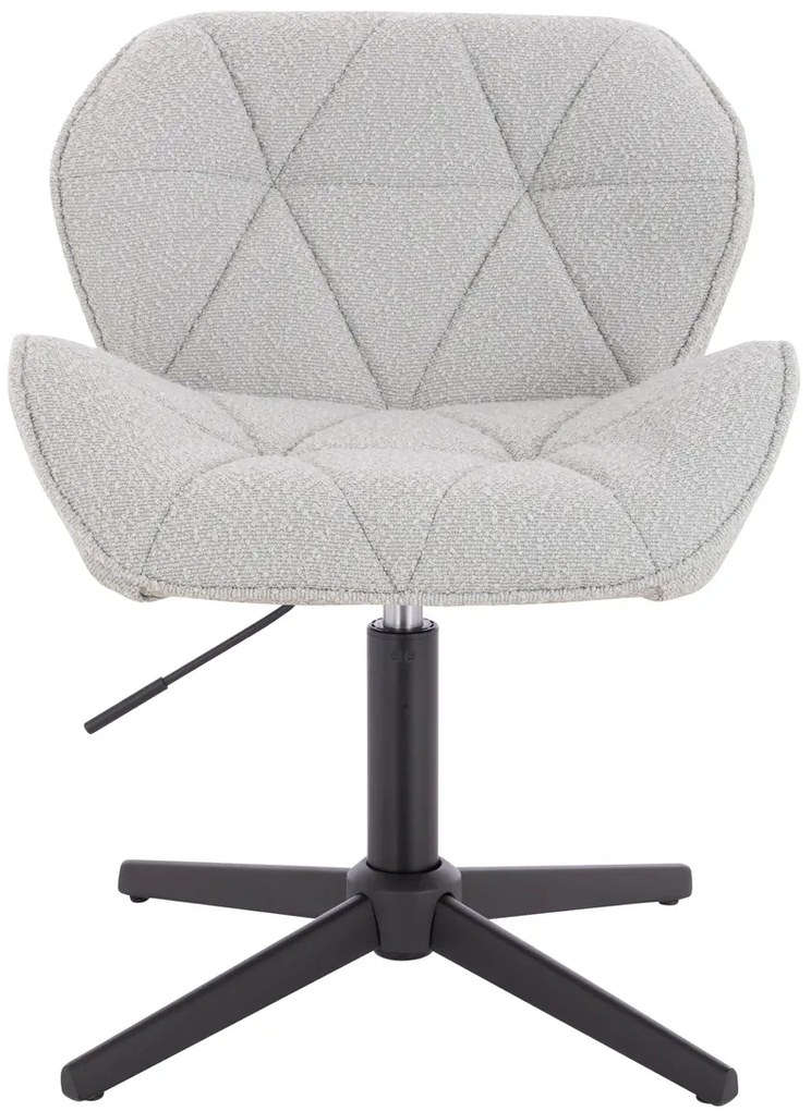 HR111CROSS Scaun Gri Boucle cu Bază Neagră