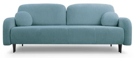 Canapea extensibilă tapițată cu 3 locuri CLOUDY, turcoaz