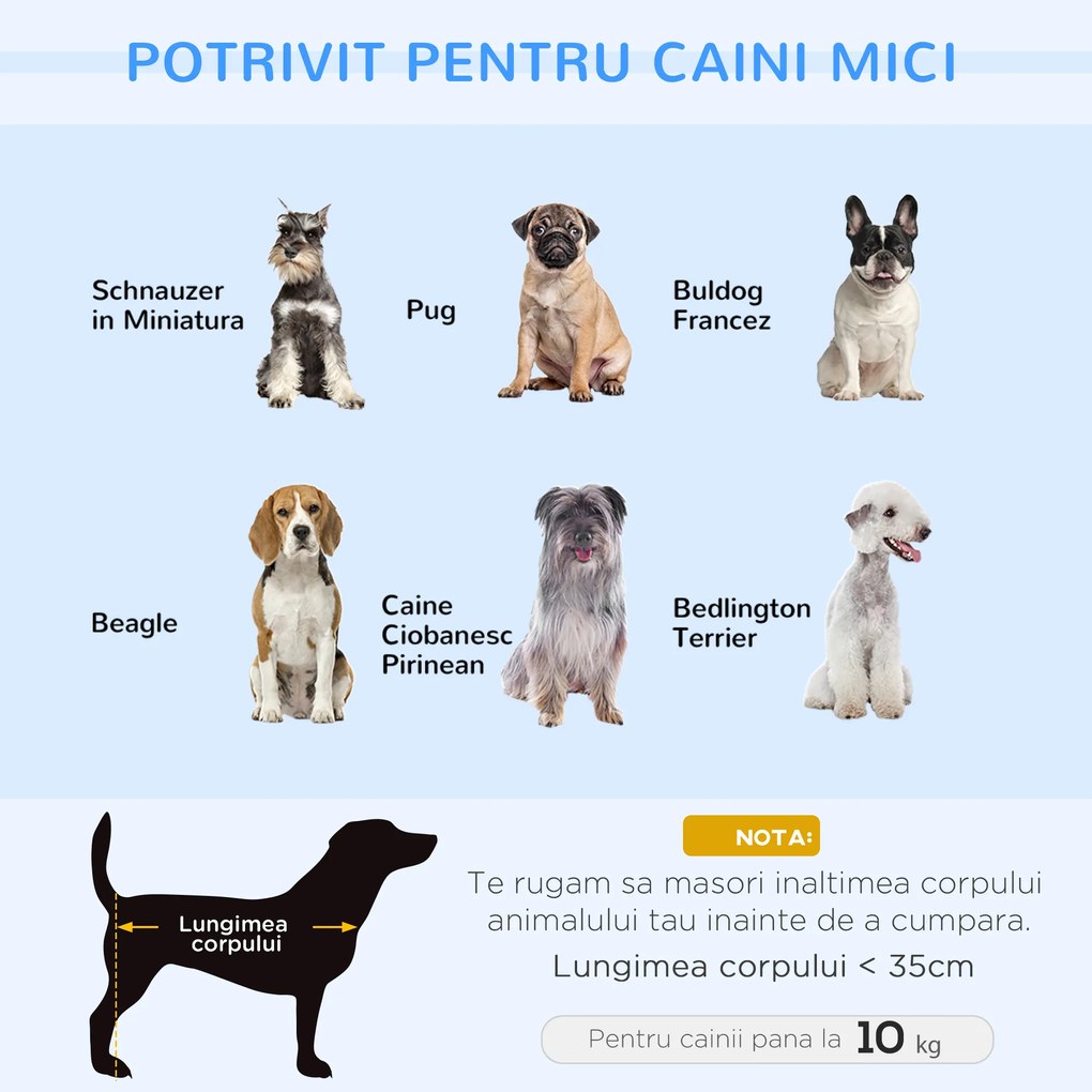 Culcus pentru Caini de Interior PawHut, Canapea pentru Pisici sau Caini de Talie Mica si Medie Max. 22.5kg, din Catifea Albastra | Aosom Romania