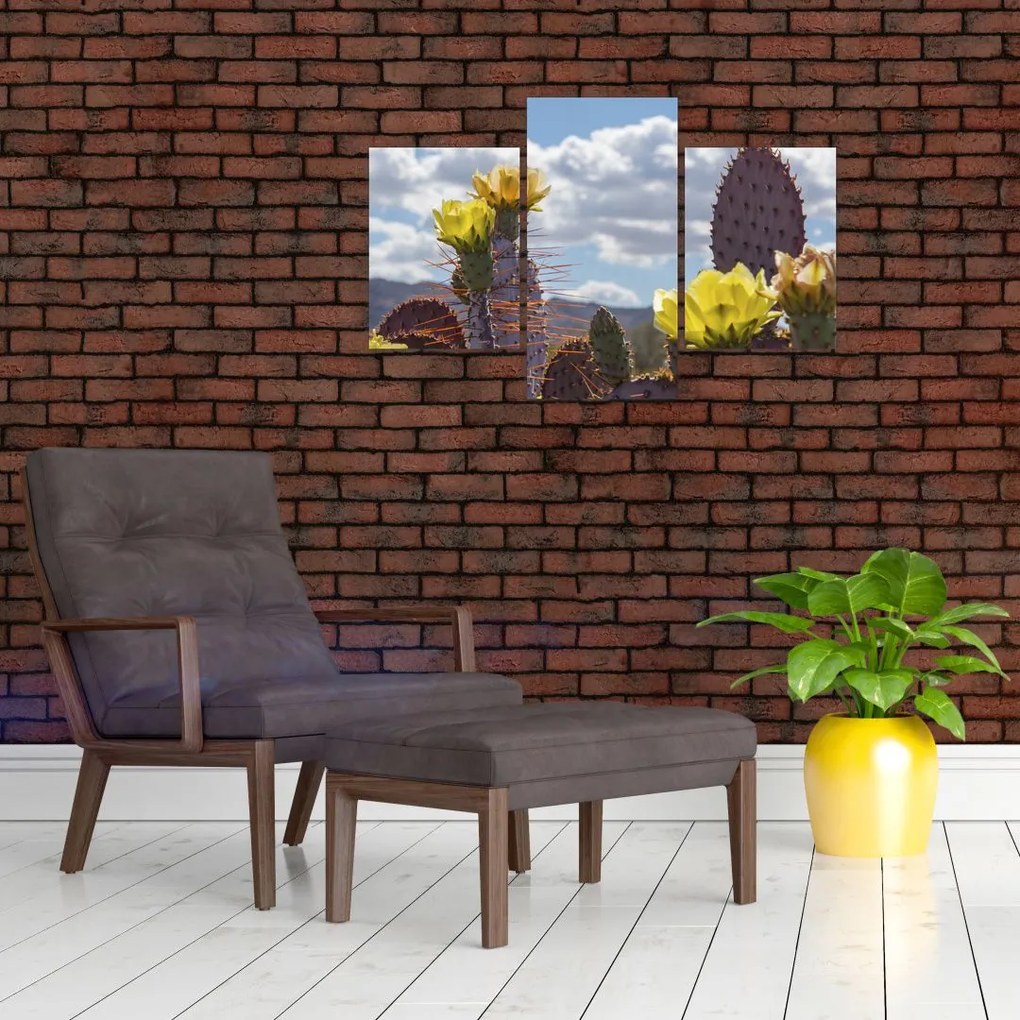 Tablou cu floarea de cactus Opunție (90x60 cm)