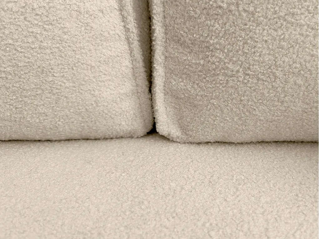 Canapea extensibila de colt SMART BOUCLE, crem, reversibila, 232x143 cm