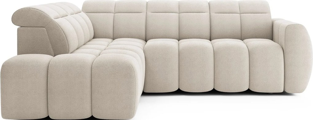 Colțar lemn masiv Extensibil Falcon 258x208cm Ladă Depozitare Personalizabil Electric - Royal 18, Stânga