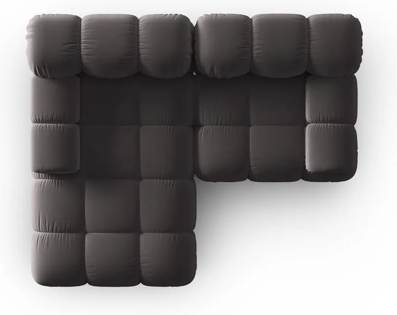 Canapea gri închis cu tapițerie din catifea 191 cm Bellis – Micadoni Home