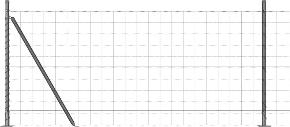 vidaXL Gard cu Stâlp Gri 1 x 10 m Oțel