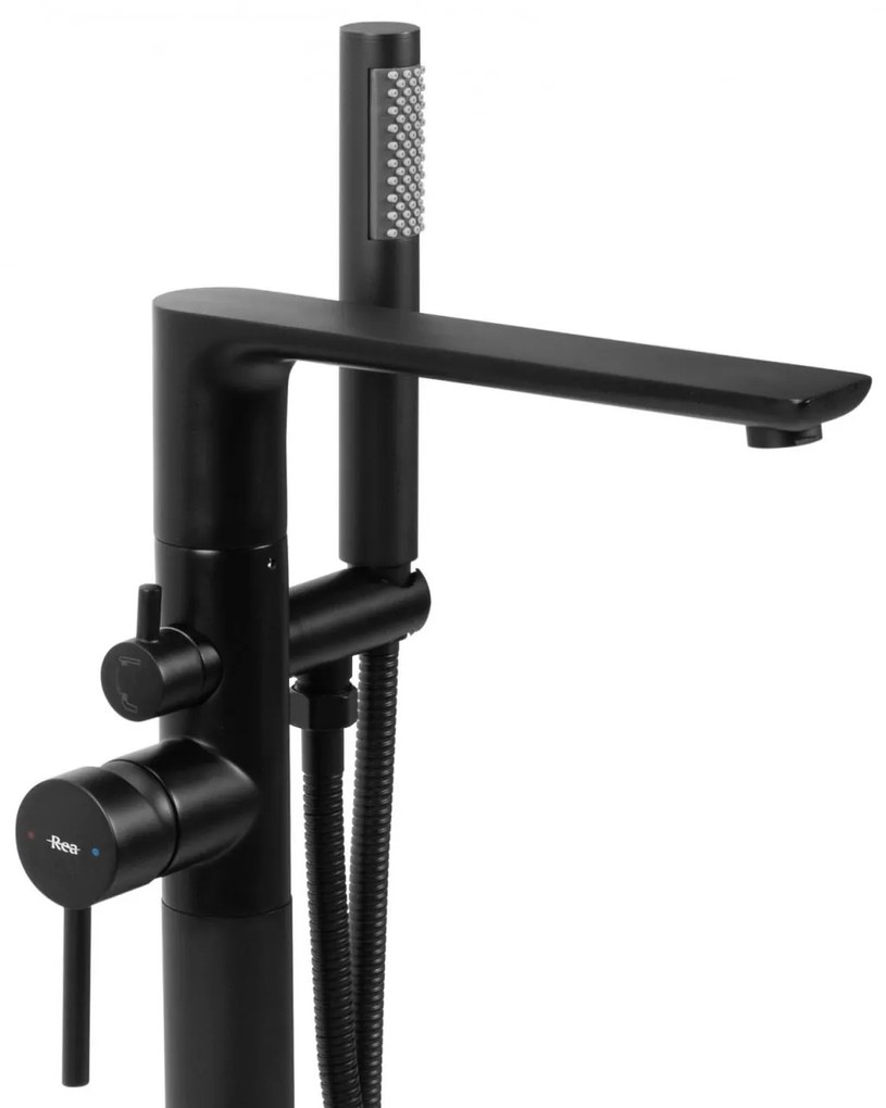 Baterie freestanding Flores negru