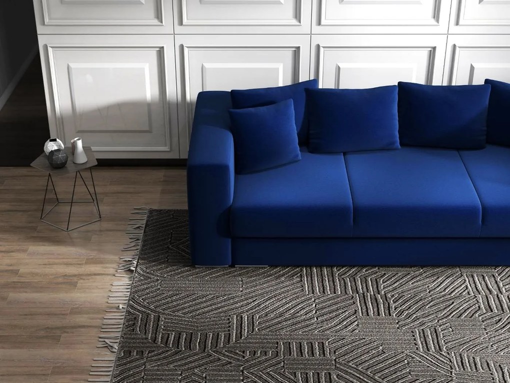 Canapea extensibilă dumonde cu ladă de depozitare si sezut confortabil din spuma high-density, Gloria Royal Blue 240x100 cm