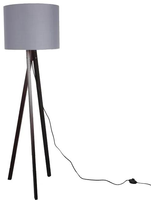 Lampa de podea Culoare Gri / Lemn Negru, LILA Typ 10