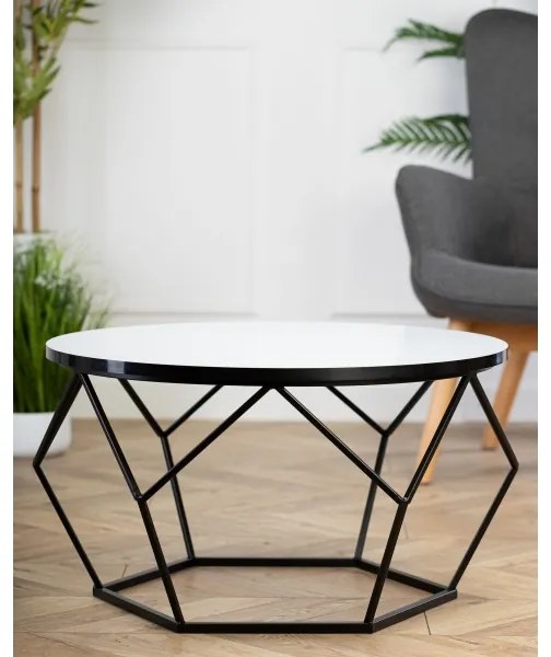 Măsuță de cafea DIAMOND 40x70 cm alb/negru