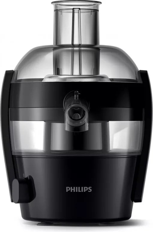 Resigilat: Storcator de fructe Philips HR1832/00, 500 W, 1,5 l, QuickClean, Fara picurare, Negru