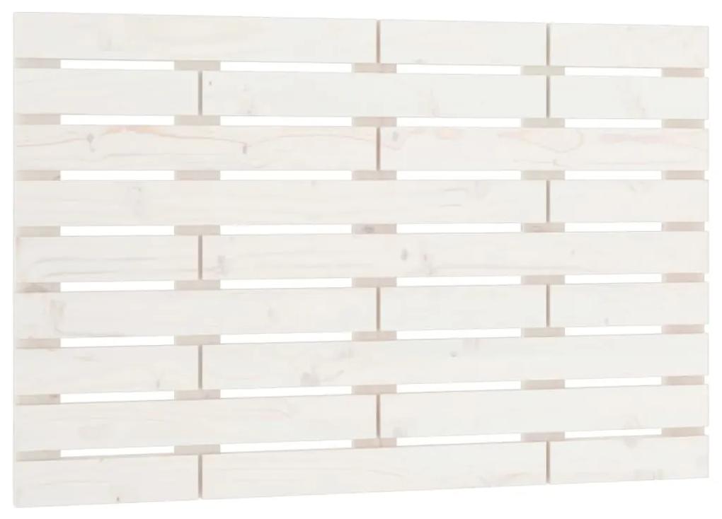 824714 vidaXL Tăblie de pat pentru perete, alb, 106x3x80 cm, lemn masiv pin