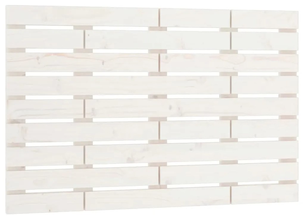 vidaXL Tăblie de pat pentru perete, alb, 106x3x80 cm, lemn masiv pin