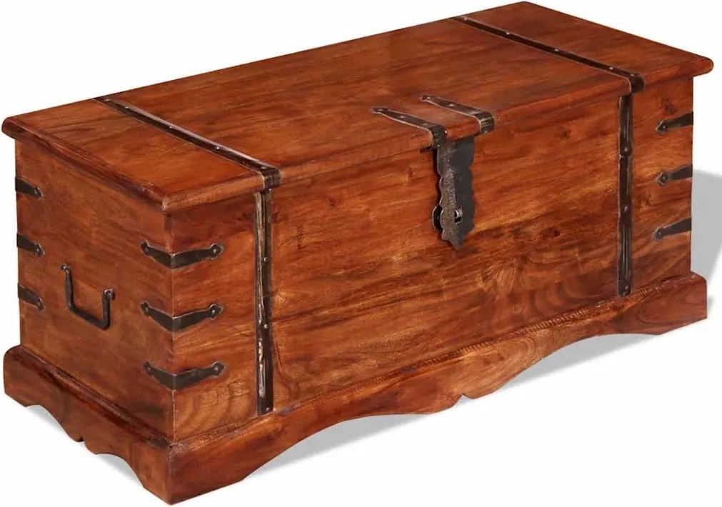 vidaXL Cufăr de depozitare, lemn masiv