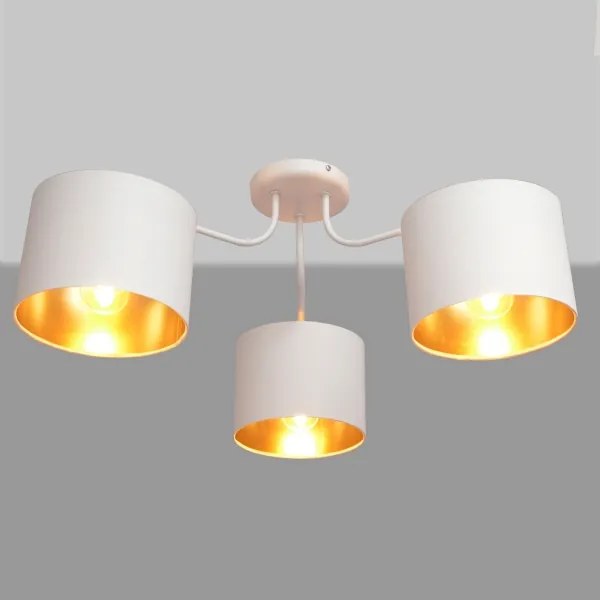 Lustră aplicată ALBA 3xE27/15W/230V albă/aurie