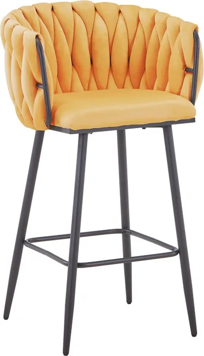 Scaun Bar Voletty Catifea Galben