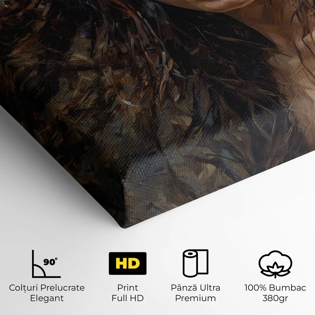 Tablou Canvas, 80x120cm, Dormitor si Living, Femei, Porterete, Darkhaired Woman Portrait